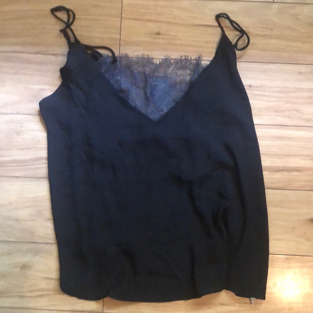 Free People Tank with Attached Lace Detail
